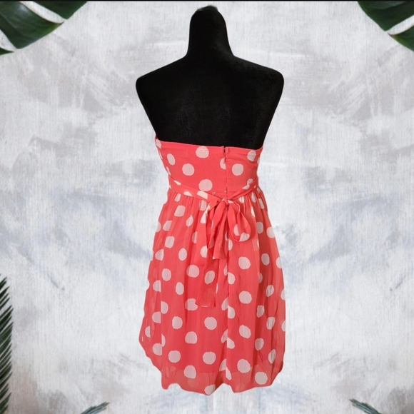 Twenty One Polka Dot Strapless Mini Dress - Picture 3 of 5